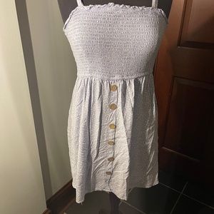 Blue flowered dress